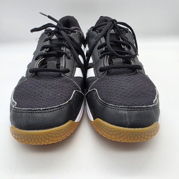 Adidas Men's GY7648 Black White Indoor Court Shoes Sneakers Size 10.5 - Picture 2 of 12